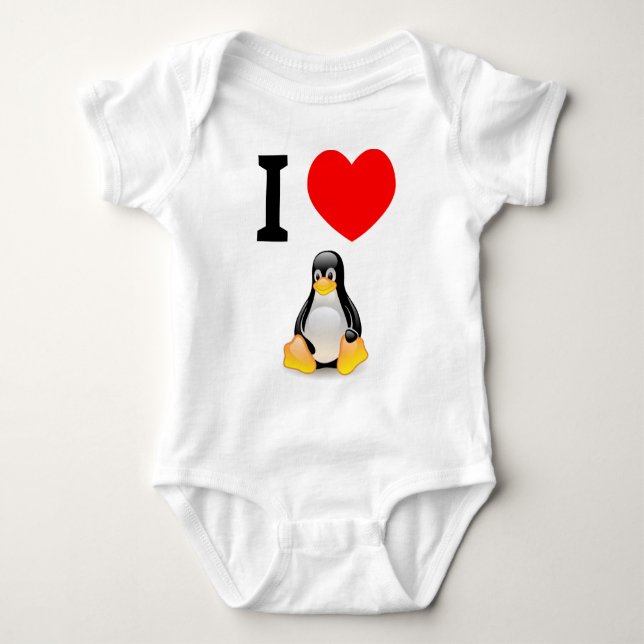 Jag älskar Linux T-shirt (Framsida)