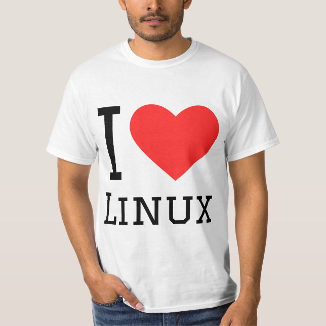 Jag älskar linux t shirt (Framsida)