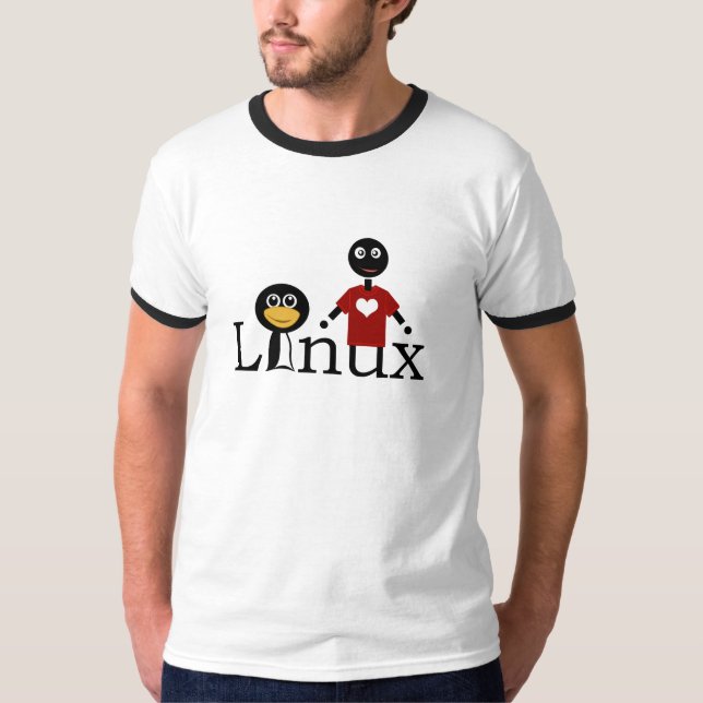 Jag älskar Linux Tee Shirt (Framsida)