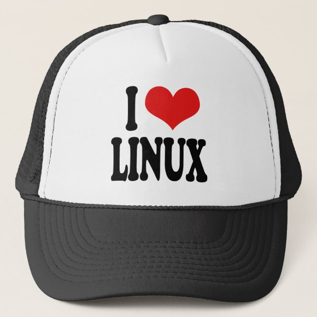 Jag älskar Linux Truckerkeps (Framsida)