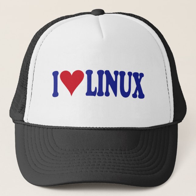Jag älskar Linux Truckerkeps (Framsida)