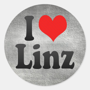 Jag älskar Linz, Österrike Runt Klistermärke