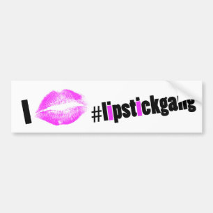 Jag älskar #lipstickgangbildekalet bildekal