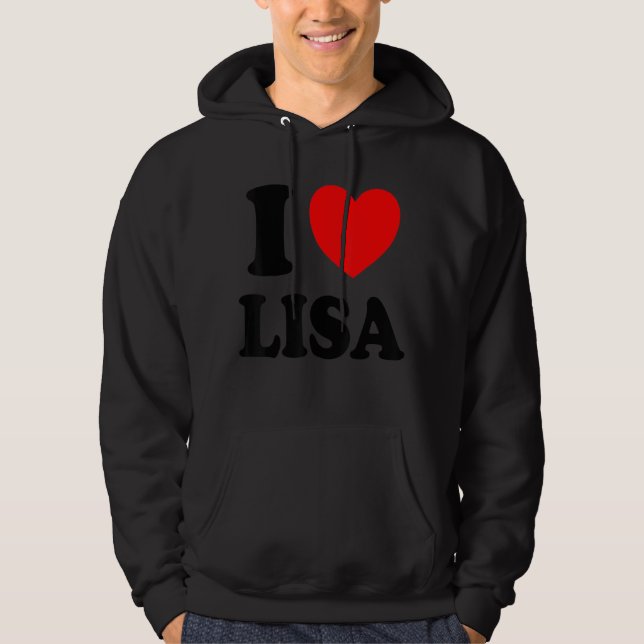 Jag älskar Lisa Hoodie (Framsida)