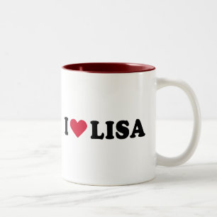 JAG ÄLSKAR LISA Två-Tonad MUGG