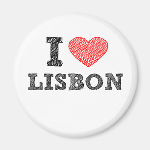 Jag älskar Lisbon Magnet