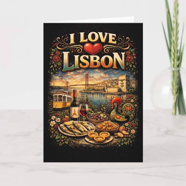 Jag älskar Lissabon Helgkort (Framsida)