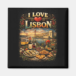 Jag älskar Lissabon Magnet
