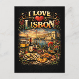 Jag älskar Lissabon Vykort