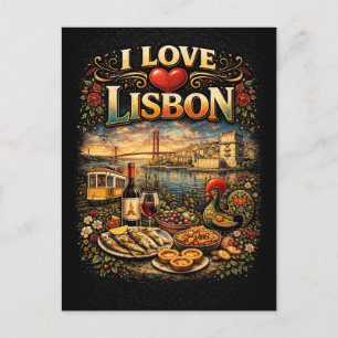 Jag älskar Lissabon Vykort