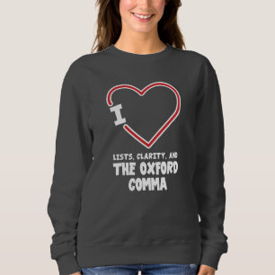 Jag älskar listor Clarity och Oxford-komma Gag T Shirt