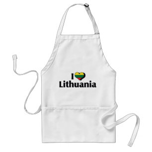 Jag älskar Litauen Flagga Förkläde