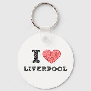 Jag älskar Liverpool Nyckelring