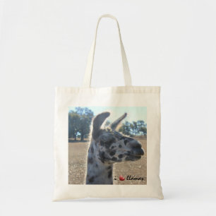 Jag älskar llamas, gullig llama som totot hänger tygkasse