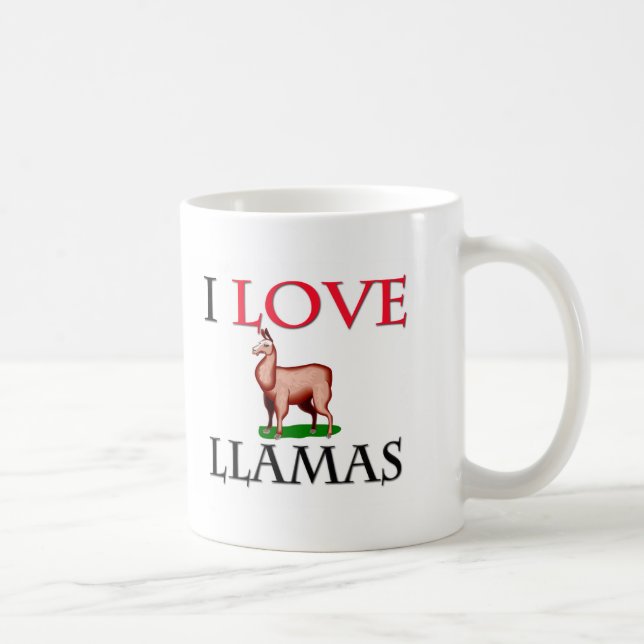 Jag älskar Llamas Kaffemugg (Höger)