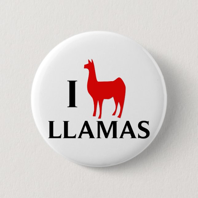 Jag älskar Llamas Knapp (Framsida)