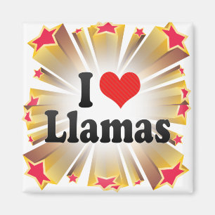 Jag älskar Llamas Magnet