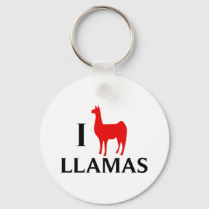 Jag älskar Llamas Nyckelring