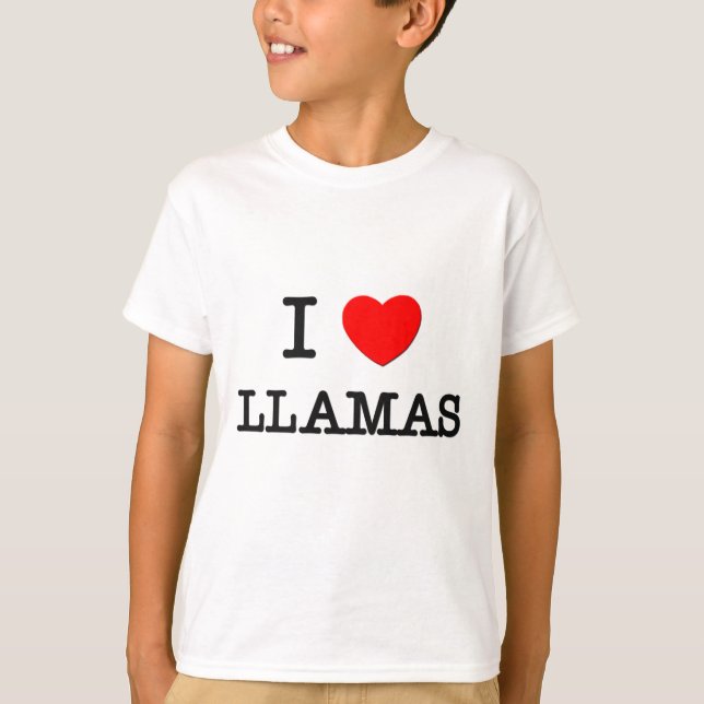 Jag älskar LLAMAS T-shirt (Framsida)