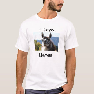 Jag älskar Llamas Tee Shirt