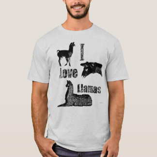 Jag älskar Llamas Tee Shirt