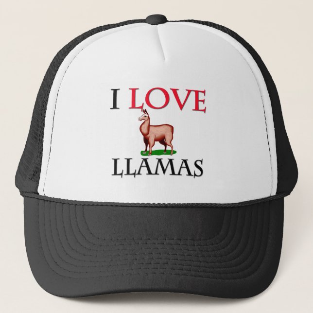 Jag älskar Llamas Truckerkeps (Framsida)