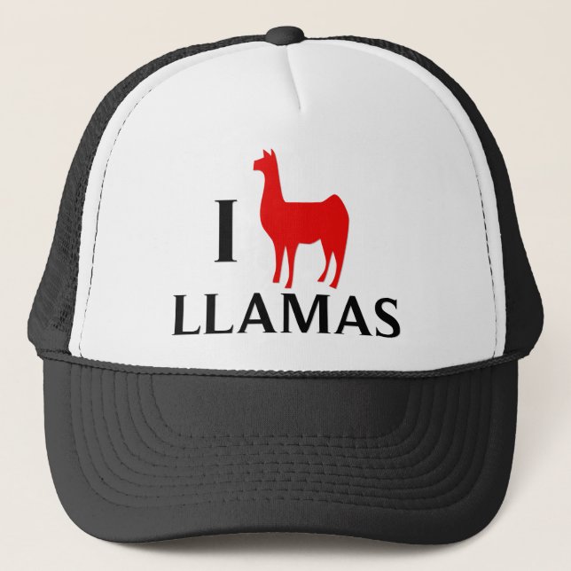 Jag älskar Llamas Truckerkeps (Framsida)