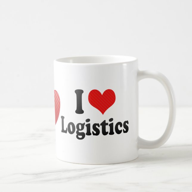 Jag älskar logistik kaffemugg (Höger)