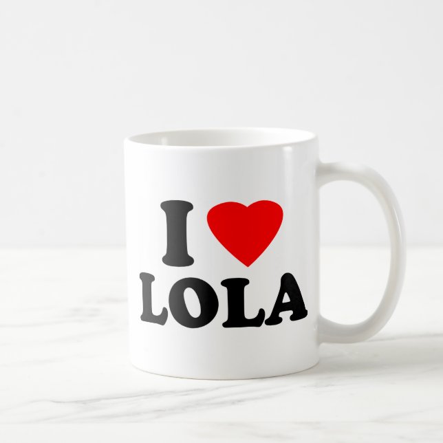 Jag älskar Lola Kaffemugg (Höger)