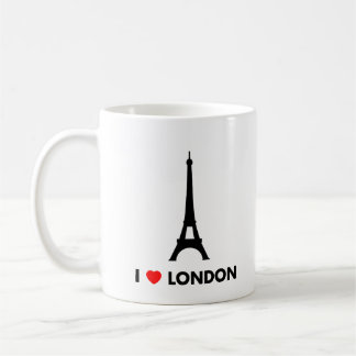Jag älskar London - den Eiffel tornmuggen Kaffemugg