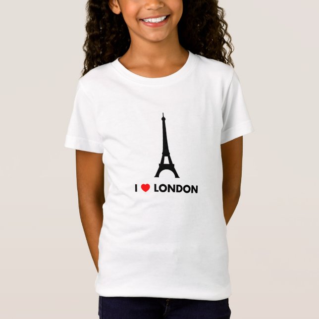 Jag älskar London - den Eiffel tornskjortan Tröja (Framsida)