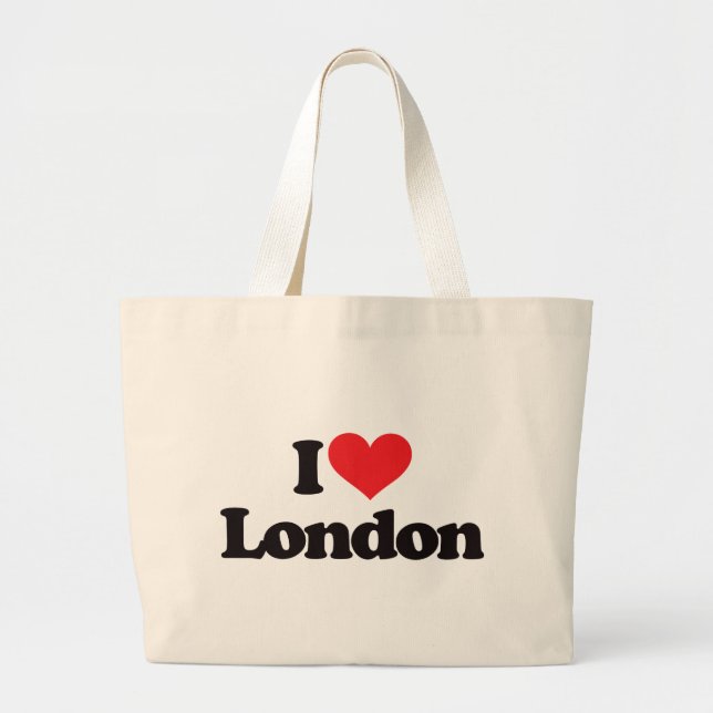 Jag älskar London Jumbo Tygkasse (Framsidan)