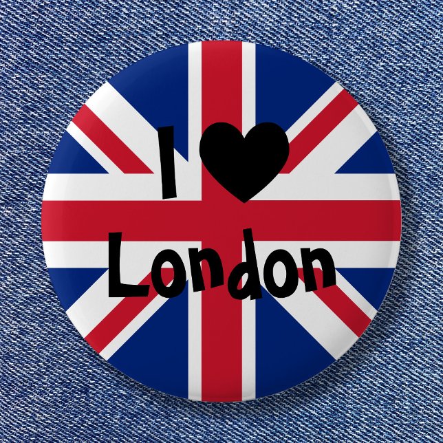 Jag älskar London Knapp (I Love London Pinback Button)