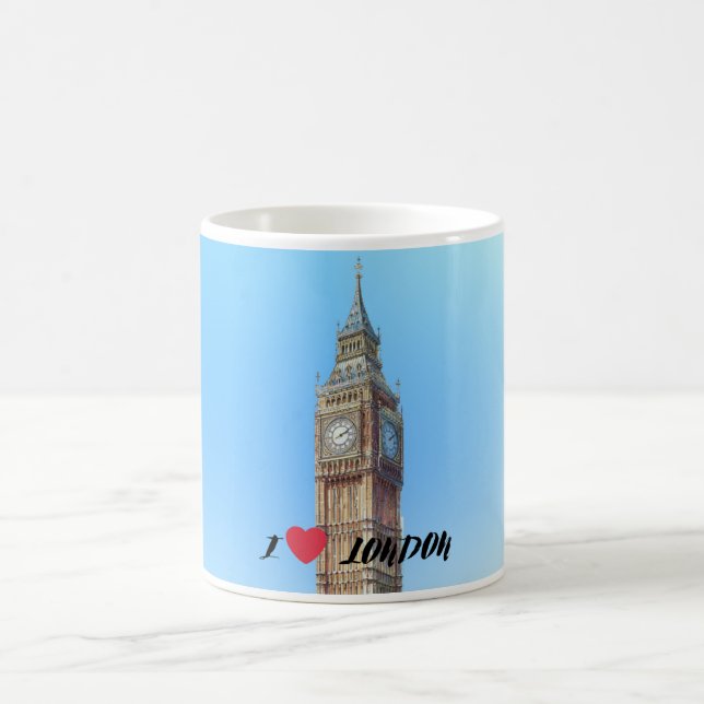 Jag älskar London-mugg – Big Ben-illustration souv Kaffemugg (Center)