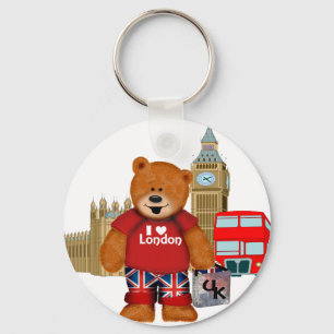 Jag älskar London - nalle Nyckelring