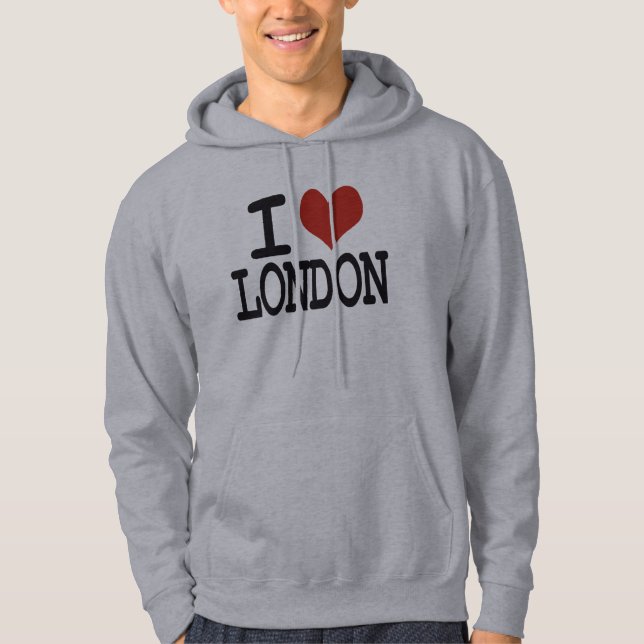 Jag älskar London Tröja Med Luva (Framsida)