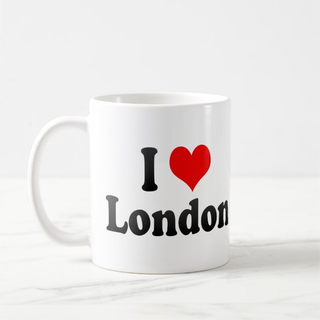 Jag älskar London, United Kingdom Kaffemugg (Vänster)