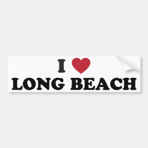 Jag älskar Long Beach Kalifornien Bildekal
