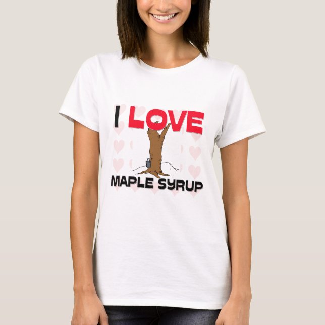 Jag älskar lönnsirap tee shirt (Framsida)