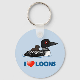 Jag älskar Loons Nyckelring