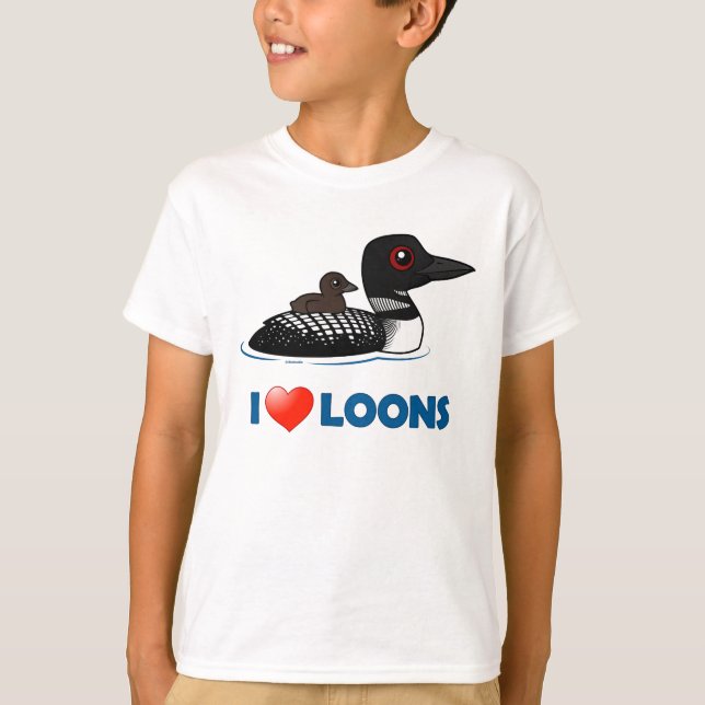 Jag älskar Loons T Shirt (Framsida)