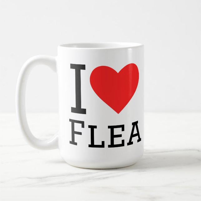Jag älskar loppor kaffemugg (Vänster)