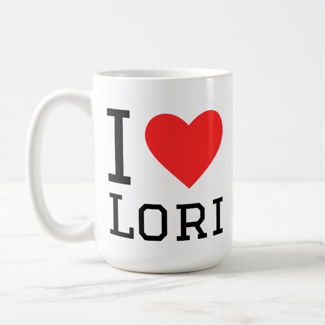 Jag älskar lori kaffemugg (Vänster)