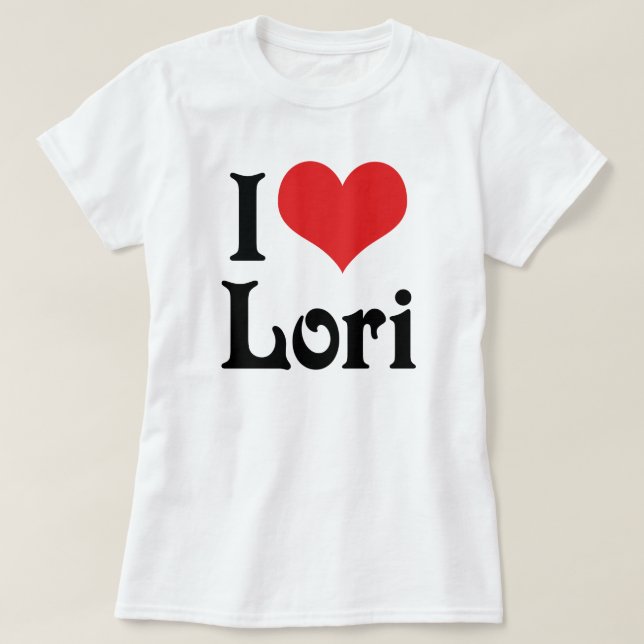 Jag älskar Lori Tee Shirt (Design framsida)