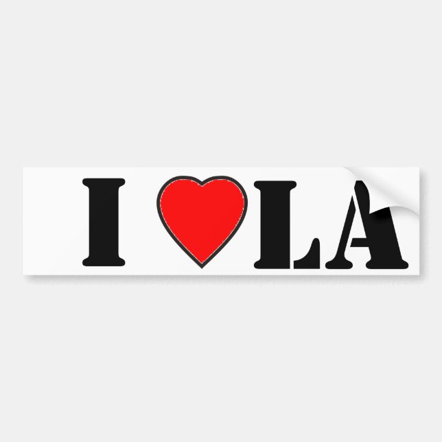 Jag älskar Los Angeles Bildekal (Framsidan)
