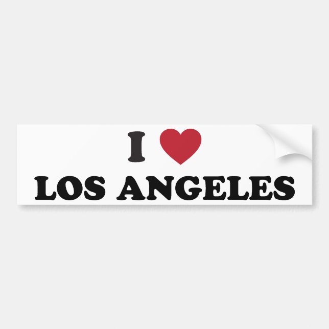 Jag älskar Los Angeles Bildekal (Framsidan)
