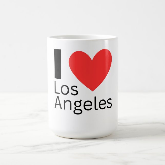 Jag älskar Los Angeles Kaffemugg (Center)