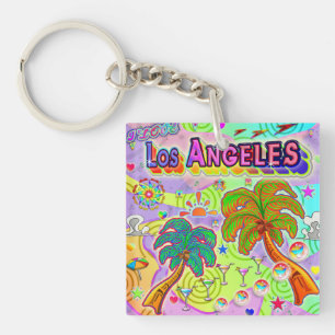 Jag ÄLSKAR Los Angeles Semester Måltavla Nyckelrin