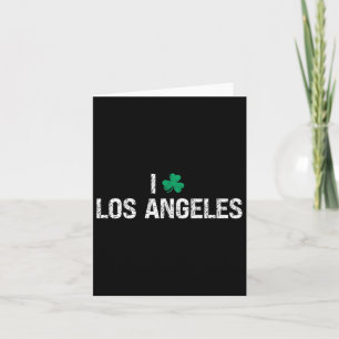 Jag älskar Los Angeles Shamrock Clover St. Patrick Kort