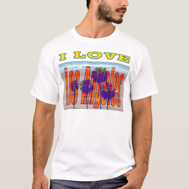 JAG ÄLSKAR Los Angeles T-tröja 2 T-shirt (Framsida)
